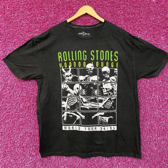 The Rolling Stones Voodoo Lounge World Tour 94/95 Vintage Style T-Shirt ALL - Picture 1 of 4